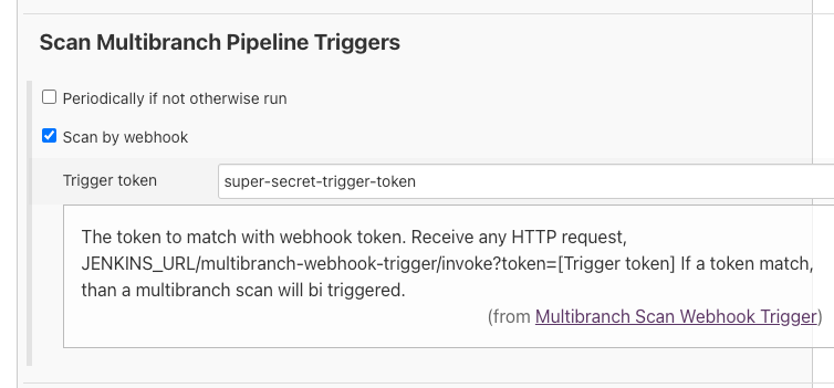 Jenkins multibranch webhook trigger
