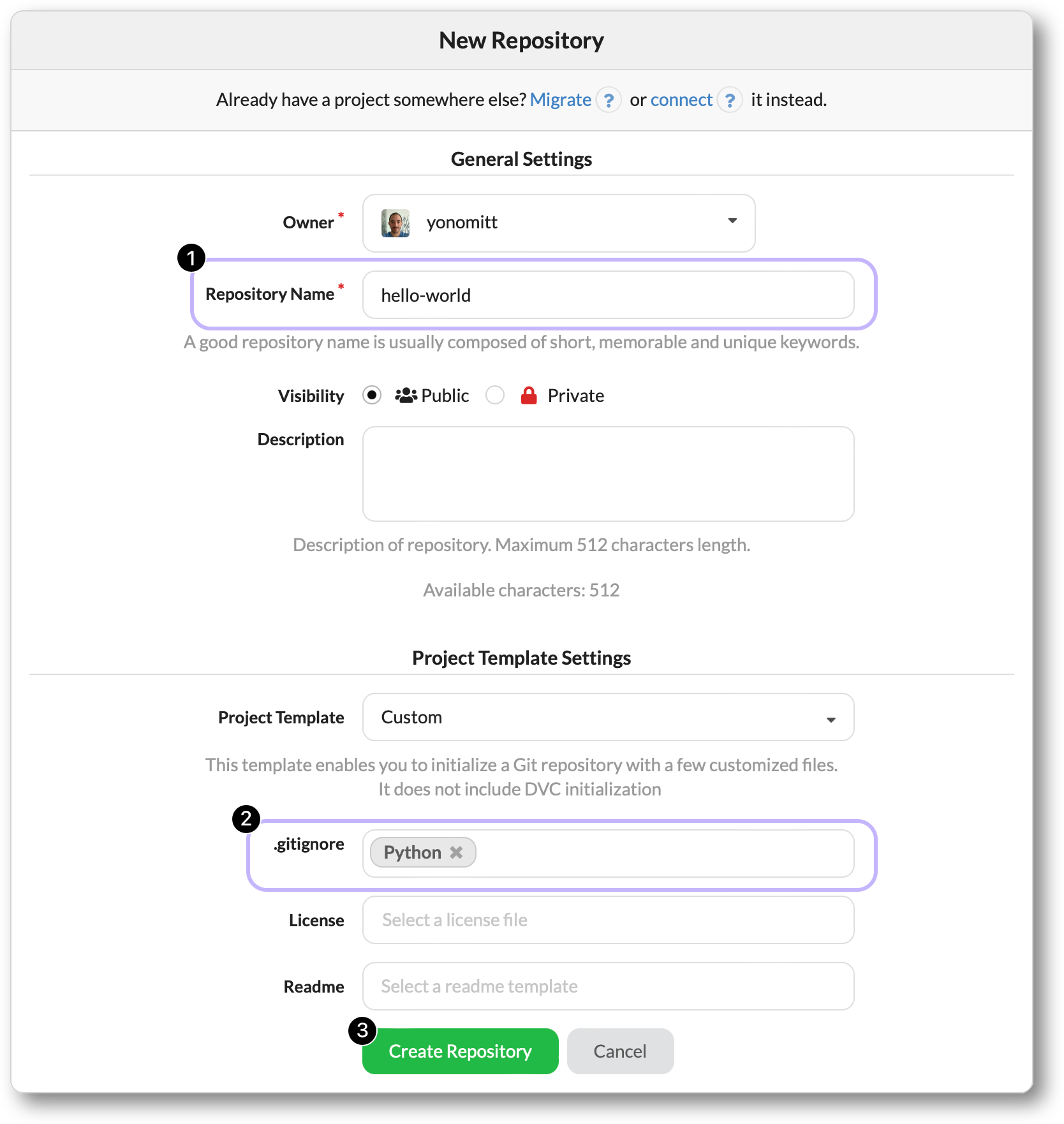 new-repository-settings